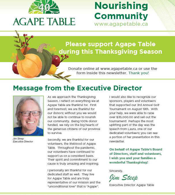 Agape Table Newsletter Fall 2021 Final