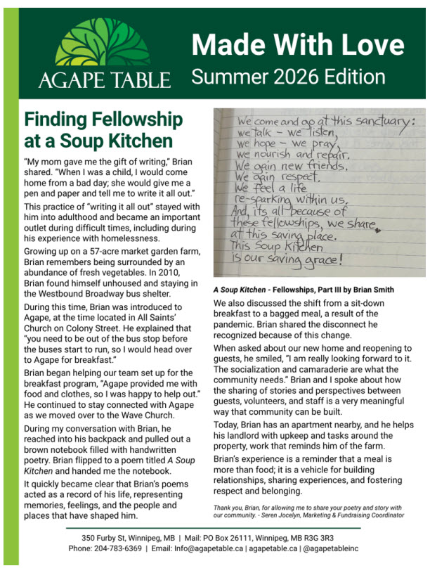 Agape-Summer-2026-Newsletter AGM 2026 cover